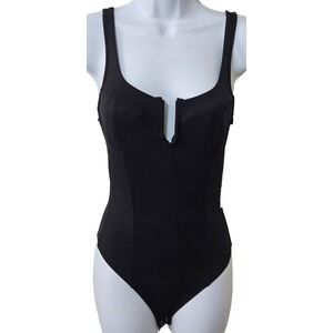 Good American Scuba U Corset Bodysuit Women's S BlacK NWT GB0369